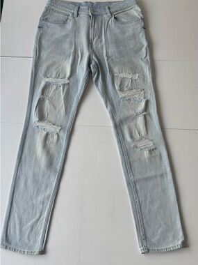 H&M Light Blue Ripped Skinny Jeans
